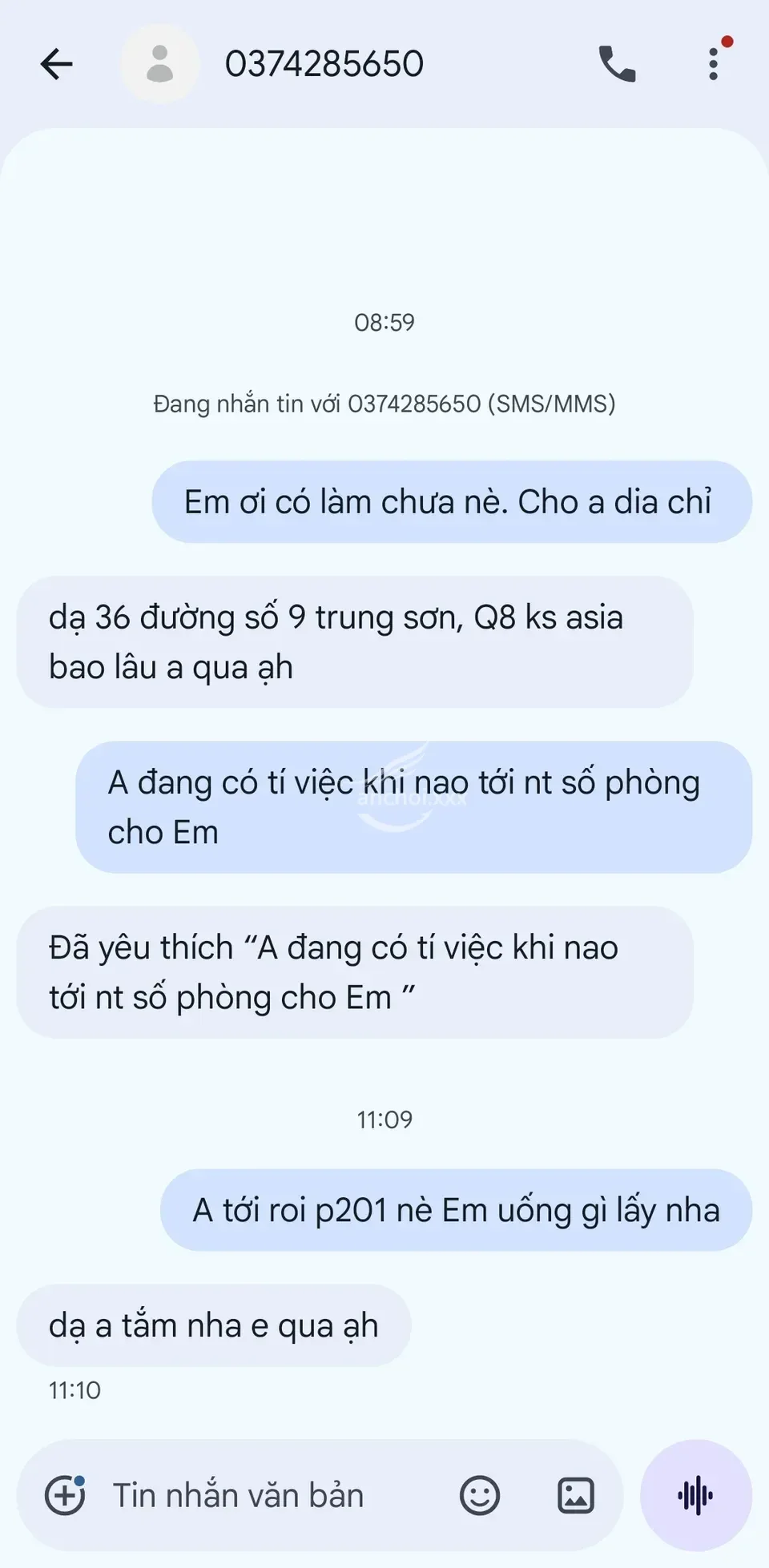 Ảnh checker Satga chụp khi gặp THÙY DƯƠNG EM GÁI DÂM ĐÃNG MỚI ĐI LÀM PHỤC VỤ ANH EM (ảnh 1/3)