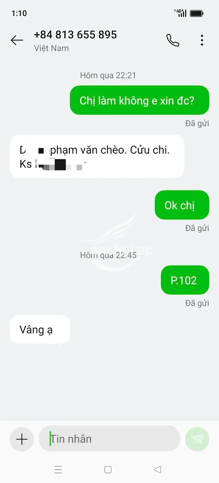 Ảnh checker Sexymen chụp khi gặp BĂNG NHI GIRL CHUPPY PHỤC VỤ NHIỆT TÌNH, DỊCH VỤ NGON (ảnh 4/4)