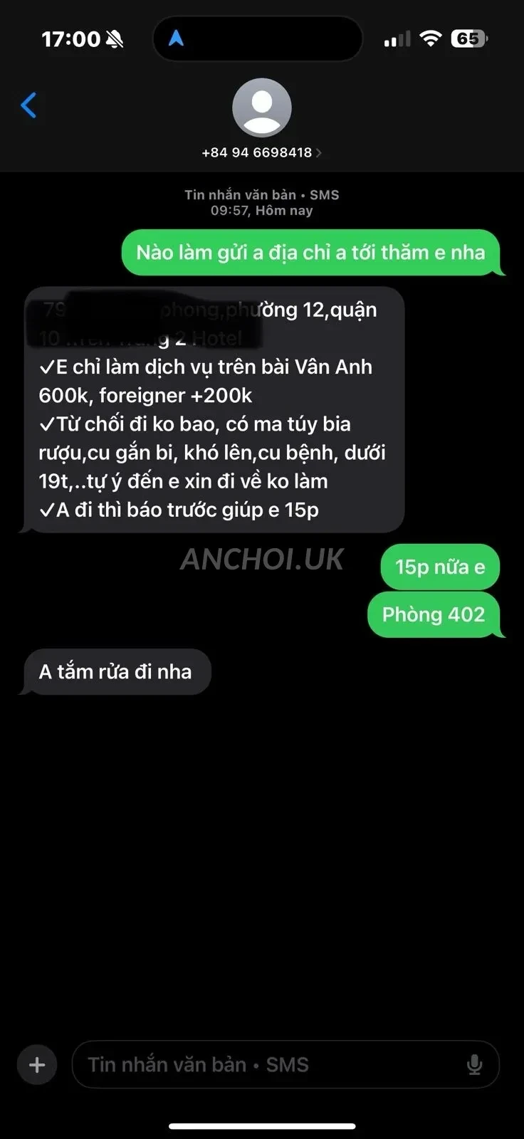 Ảnh checker Hàng Siêu Cứng chụp khi gặp VÂN ANH - DA TRẮNG - DÁNG XINH - CHIỀU KHÁCH HẾT MÌNH (ảnh 2/5)