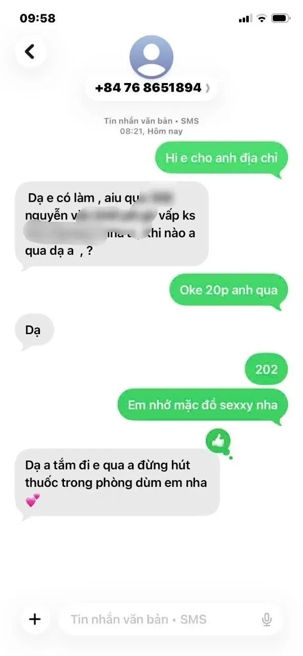 Ảnh checker Tien_khoaito chụp khi gặp HOT PÉ THỎ SEXY GIRL XINH SANG,BÚ KU SIÊU PHÊ, MASSAGE THÁI TAY NGHỀ CHUYÊN NGHIỆP  (ảnh 4/5)