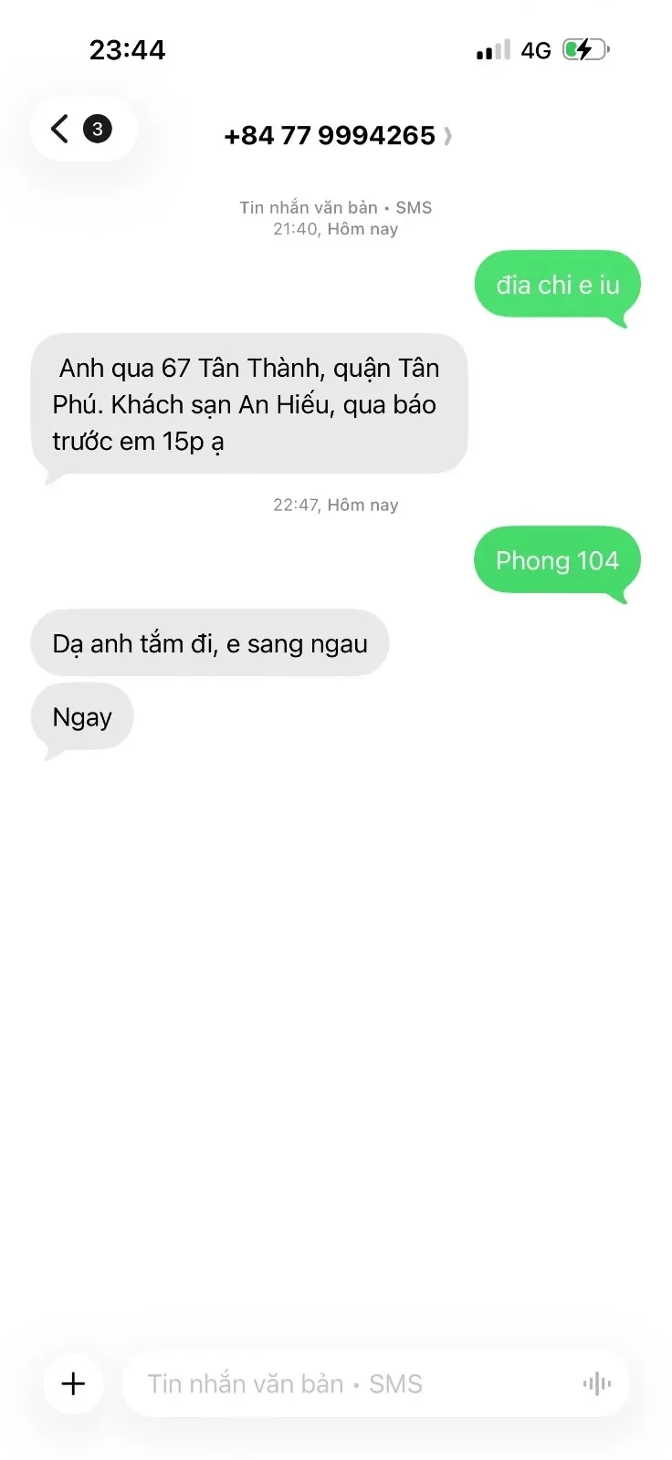 Ảnh checker Anh Duong chụp khi gặp CUM ALO cia  BỐI NHI lolite NHỎ NHẮN TRÊ TRUNG  GÁI ĐÔI MƯƠI (ảnh 3/4)