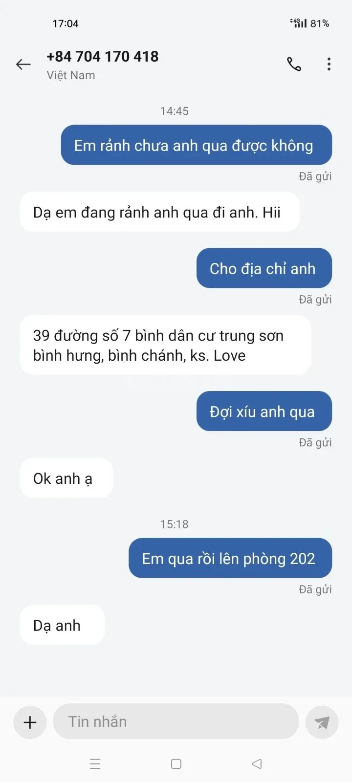 Ảnh checker Longvan chụp khi gặp THANH THÚY LÀM TÌNH ĐIÊU LUYỆN BAO PHÊ CHO ANH (ảnh 1/5)