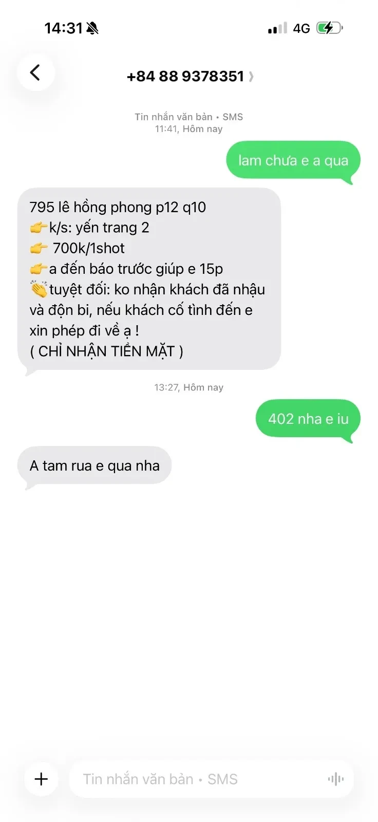 Ảnh checker Ngô Minh chụp khi gặp  HÀ LINH - - XINH SANG GỢI TÌNH - VÚ TO BODY ĐẸP - KỸ NĂNG LÀM TÌNH CUỐN HÚT (ảnh 5/5)