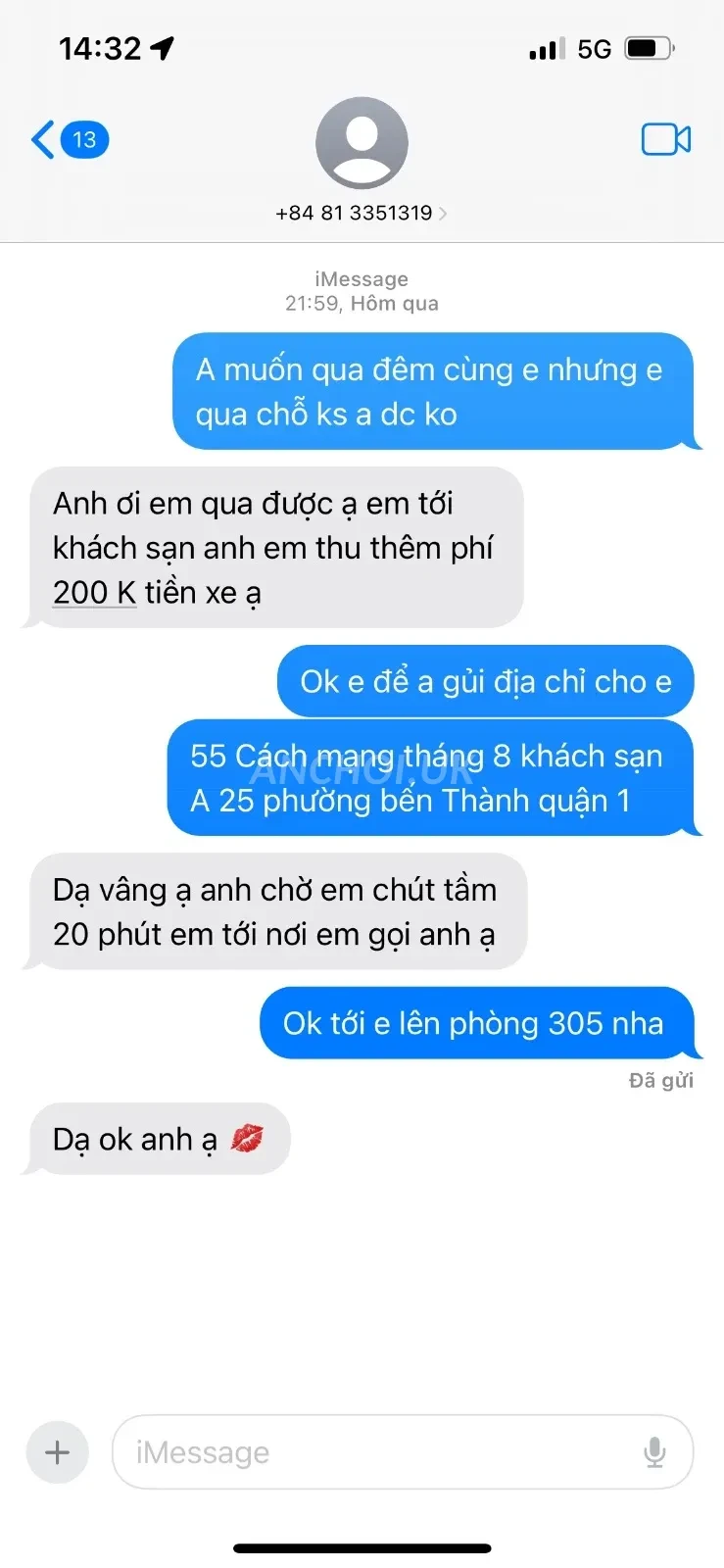 Ảnh checker Chim cắt chụp khi gặp Gái gọi Thanh Thanh 1319 - XINH NGON CHIỀU KHÁCH (ảnh 3/3)